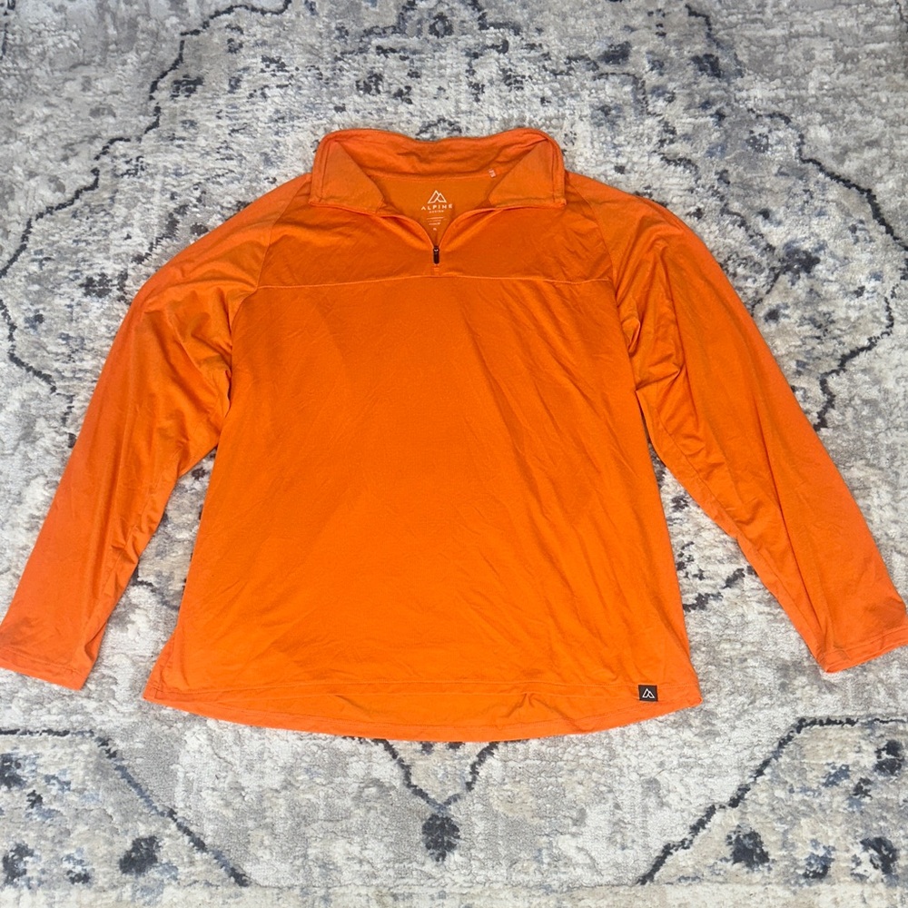 Alpine Design XL Orange Quarter Zip Pullover Active Top